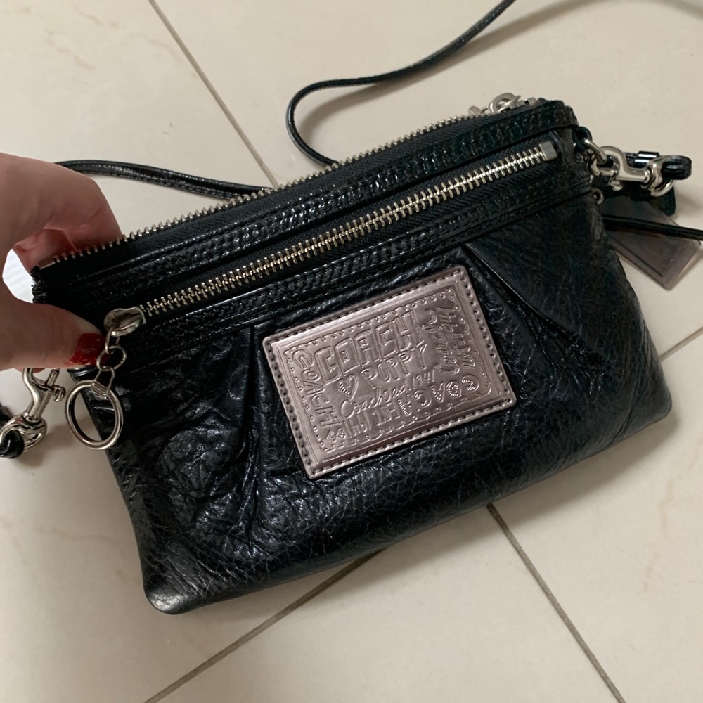 Coach crossbody bag black leather